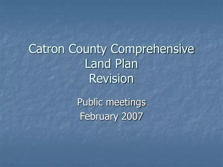 catron county comprehensive land plan revision