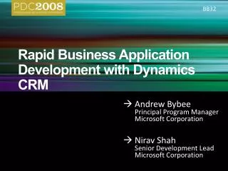 Rapid Business Application Development with Dynamics CRM