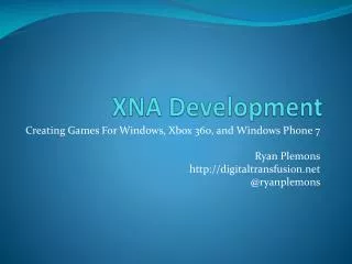 XNA Development