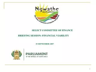 SELECT COMMITTEE OF FINANCE