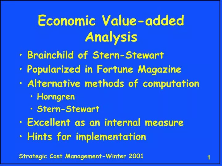 economic value added analysis