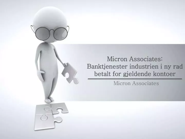micron associates banktjenester industrien i ny rad betalt for gjeldende kontoer