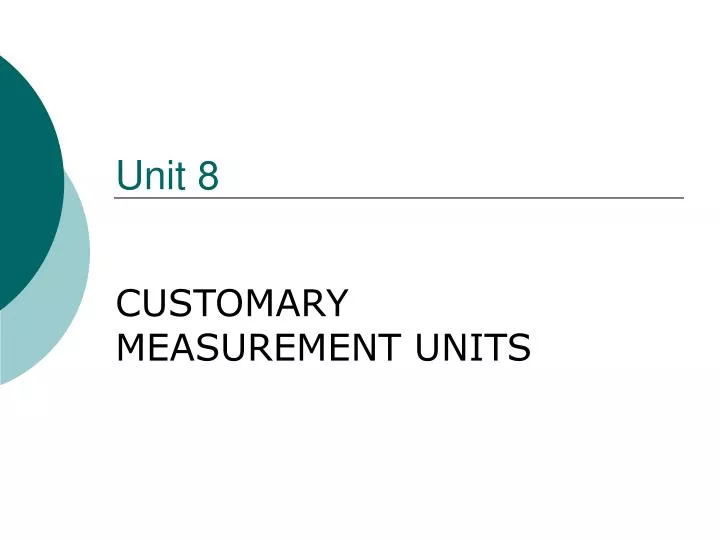 unit 8