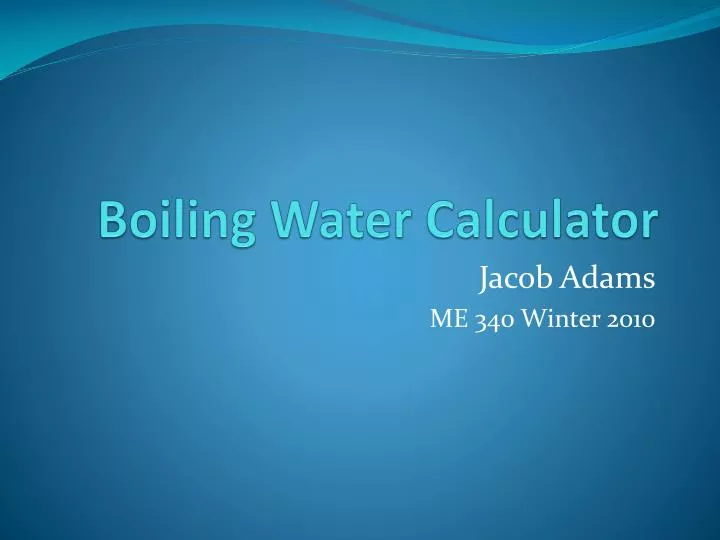 boiling water calculator
