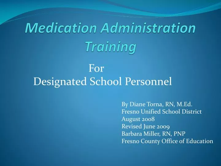 medication administration training
