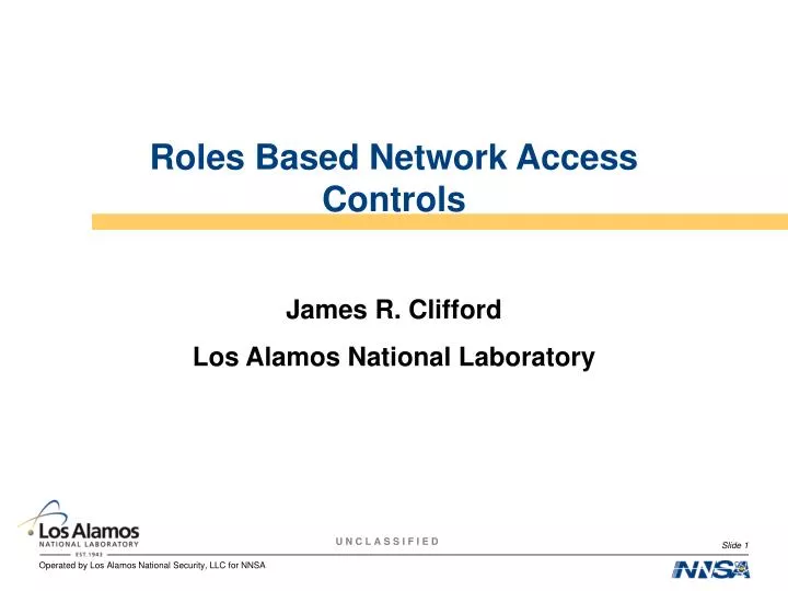 roles based network access controls