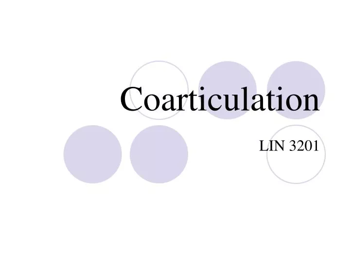 coarticulation