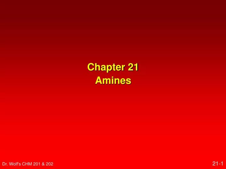 chapter 21 amines