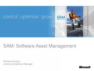 SAM: Software Asset Management