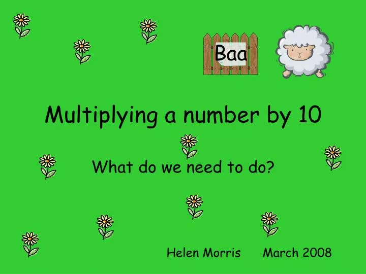 multiplying a number by 10