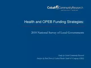 Health and OPEB Funding Strategies: