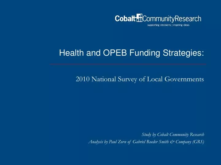 health and opeb funding strategies