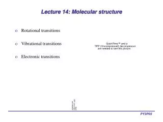 Lecture 14: Molecular structure