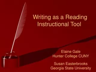 Writing as a Reading Instructional Tool