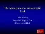 The Management of Anastomotic Leak