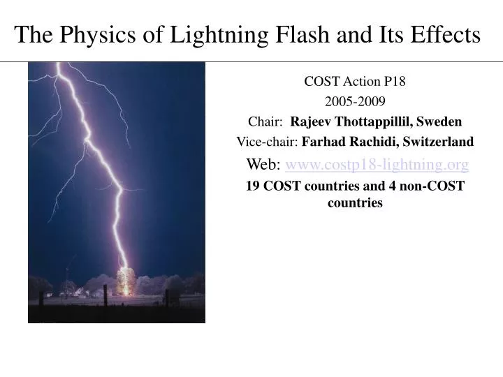 the physics of lightning flash and its effects