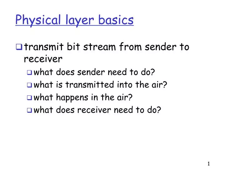 physical layer basics