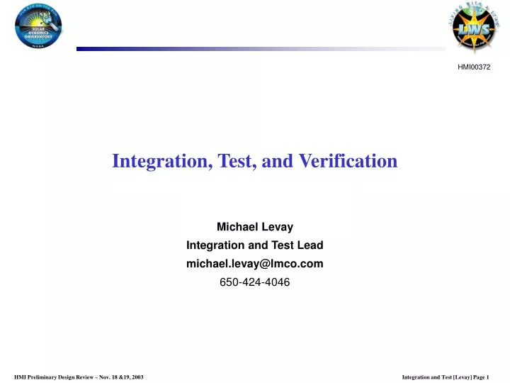 integration test and verification