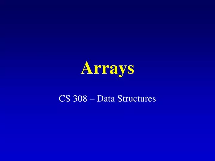 arrays