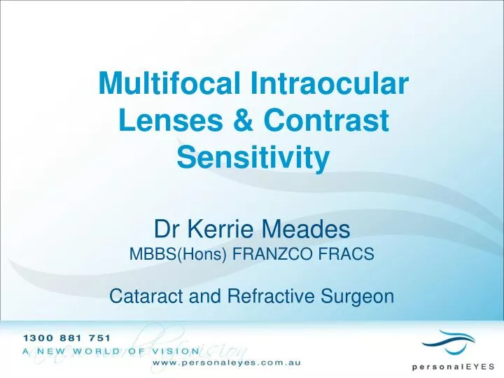 multifocal intraocular lenses contrast sensitivity