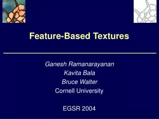 Feature-Based Textures