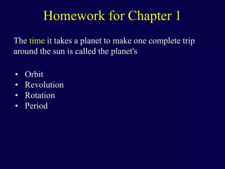 homework for chapter 1