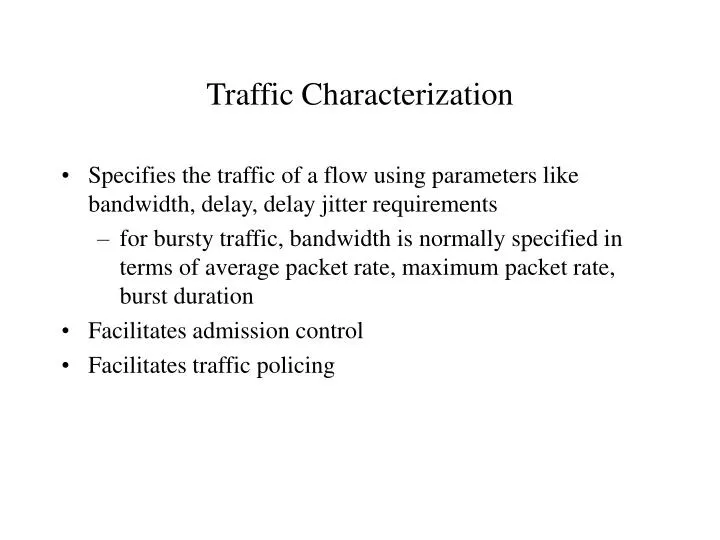 traffic characterization