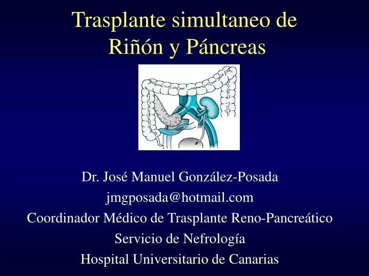 trasplante simultaneo de ri n y p ncreas