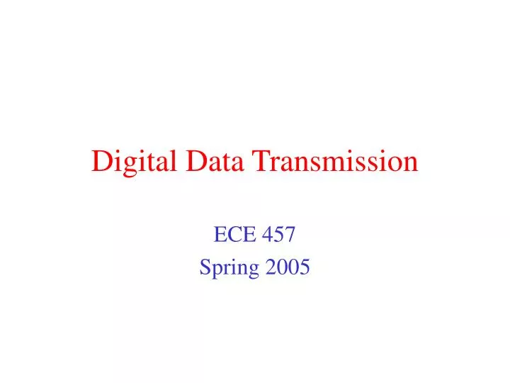 digital data transmission