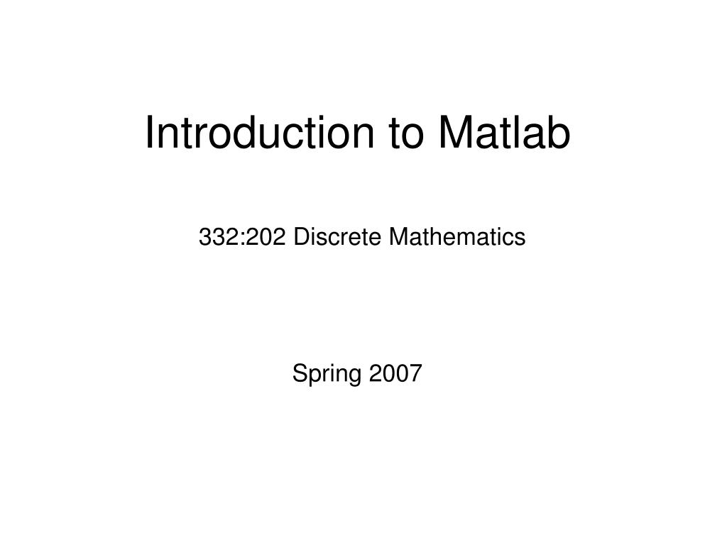 PPT - Introduction to Matlab PowerPoint Presentation, free download ...