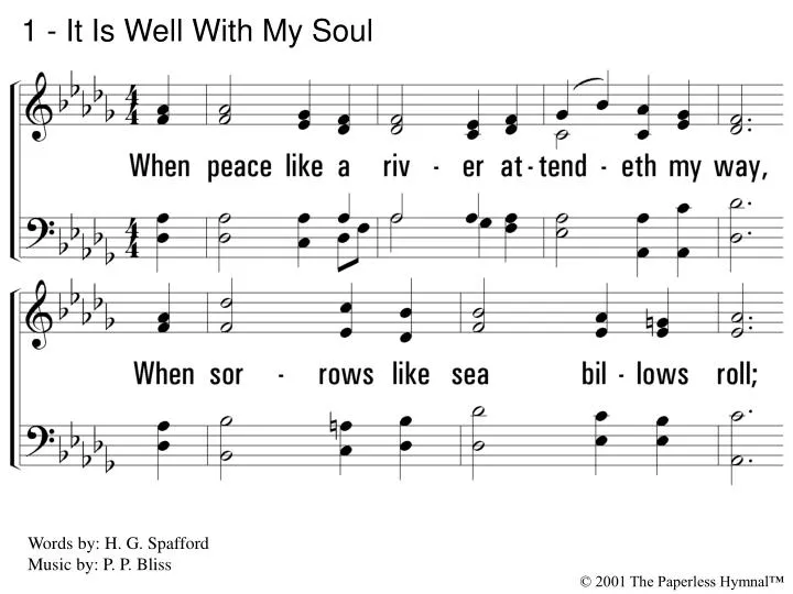 1 it is well with my soul