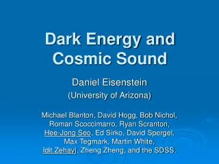 Dark Energy and Cosmic Sound