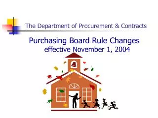 The Department of Procurement &amp; Contracts