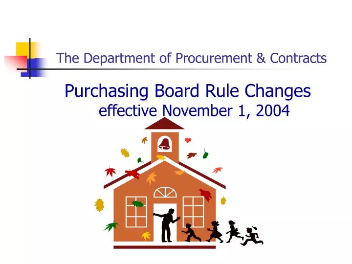 the department of procurement contracts