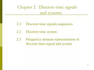 Chapter 2 Discrete-time signals and systems