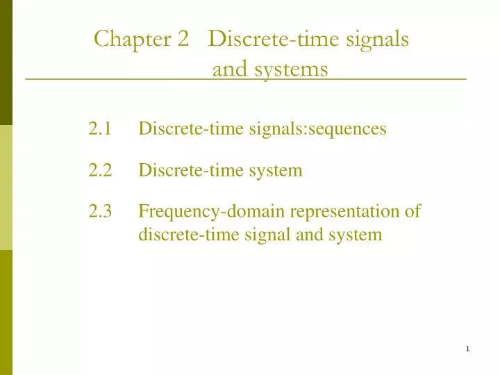 chapter 2 discrete time signals and systems