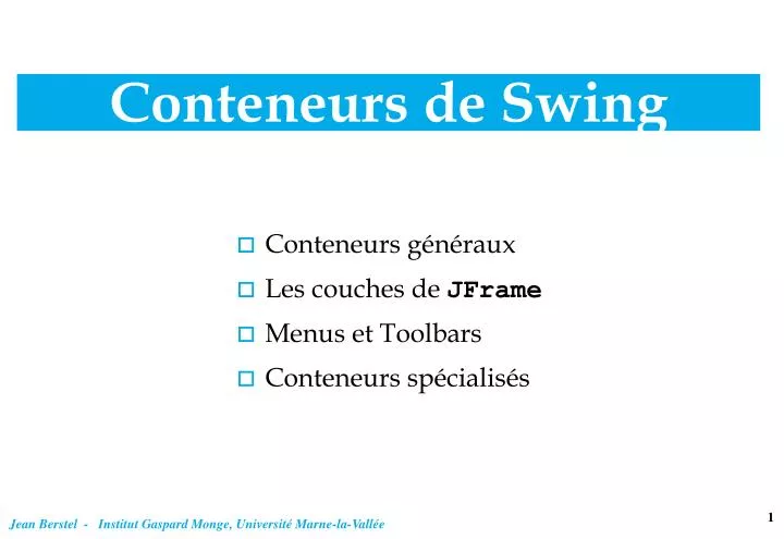 conteneurs de swing