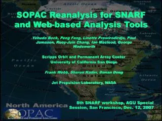 SOPAC Reanalysis for SNARF and Web-based Analysis Tools