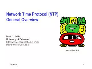 Network Time Protocol (NTP) General Overview