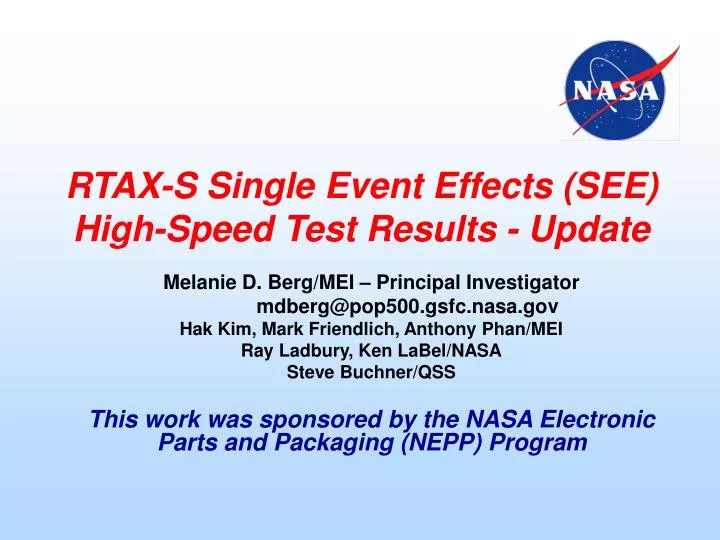 rtax s single event effects see high speed test results update