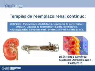 Terapias de reemplazo renal continuo: