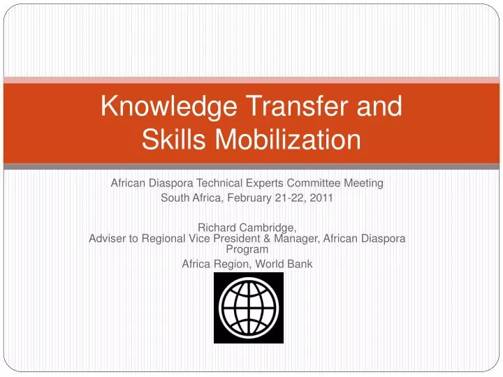 knowledge transfer and skills mobilization