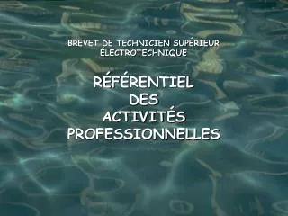 brevet de technicien sup rieur lectrotechnique
