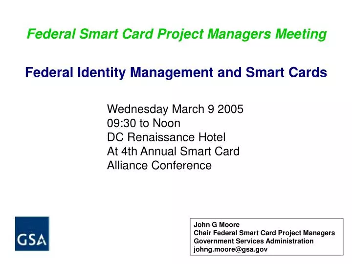 federal identity management and smart cards