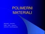 POLIMERNI MATERIALI - slide 1
