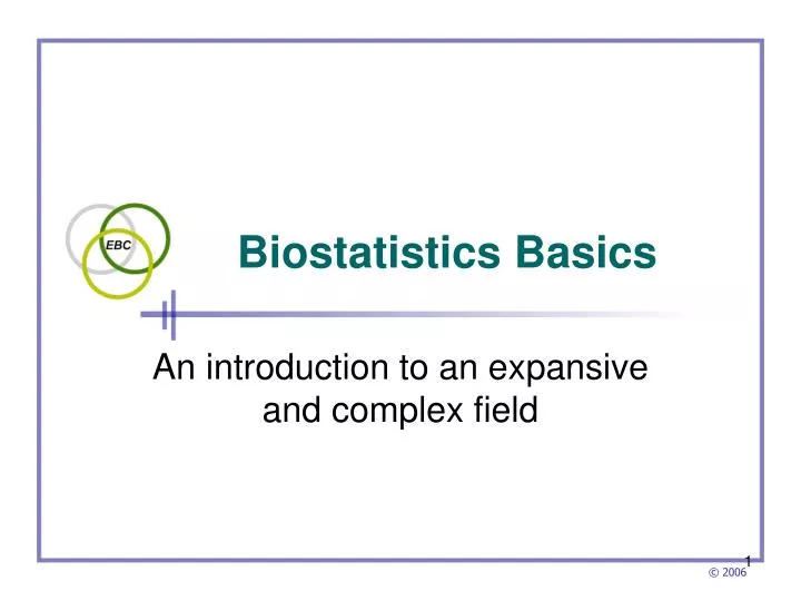biostatistics basics