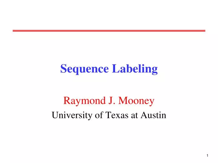 sequence labeling