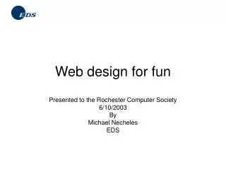 Web design for fun