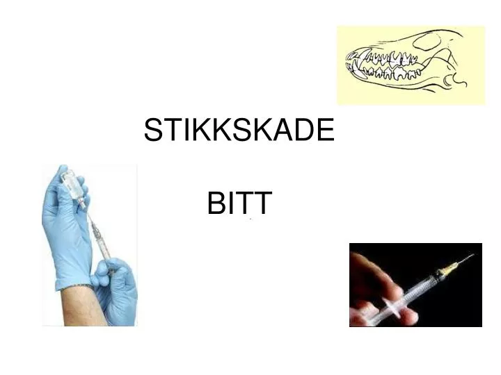 stikkskade bitt