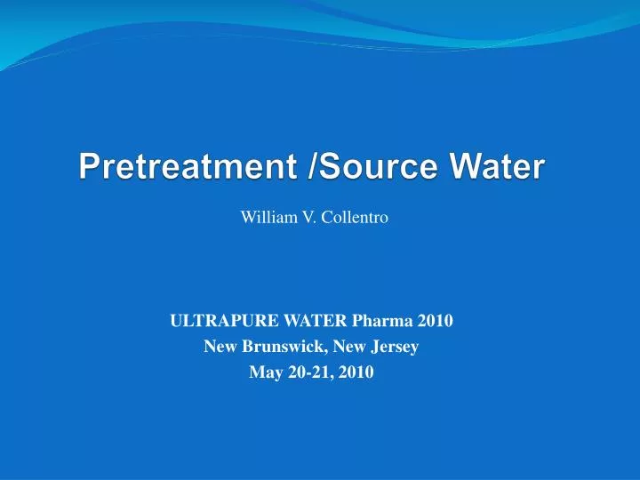 pretreatment source water